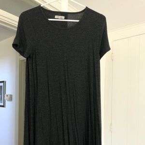 Madewell Dark Gray Tee-Shirt Dress